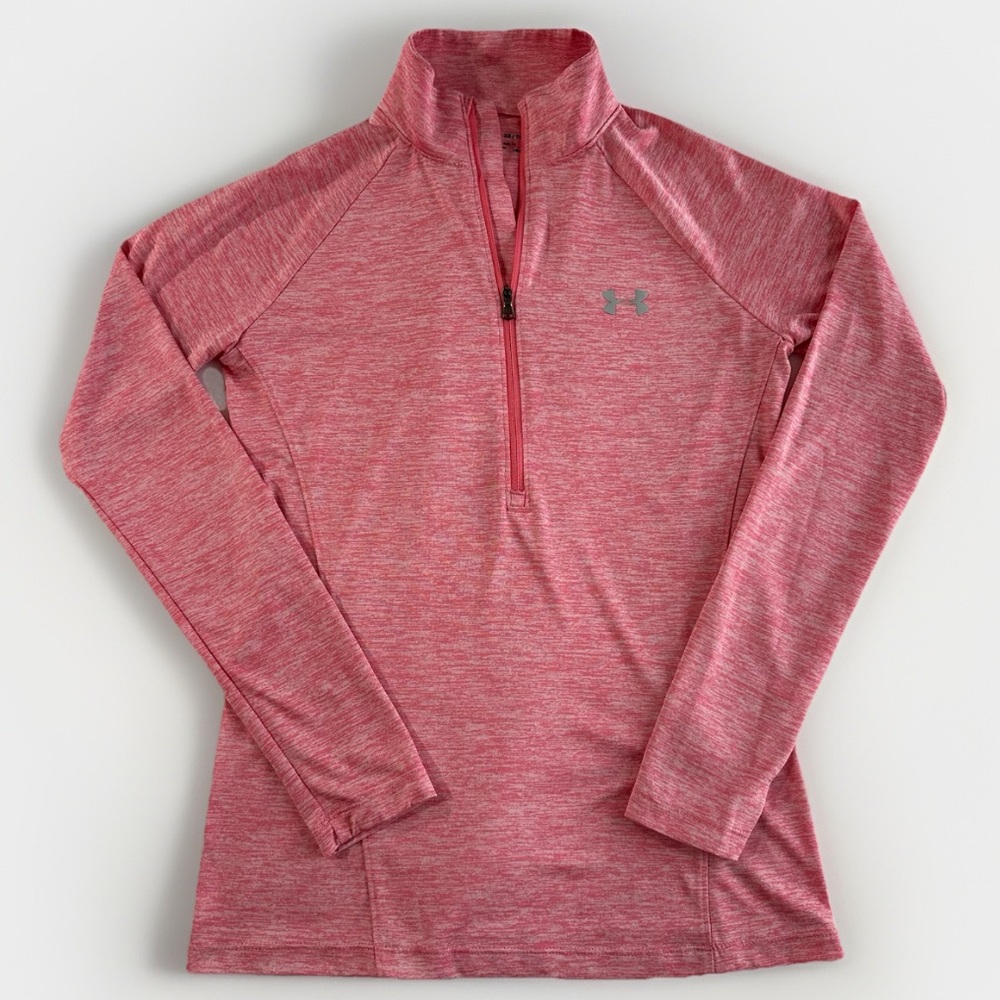 Under Armour Pink Half Zip Lightweight Performance Activewear Long Sleeve XS